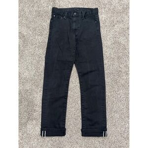 Uniqlo Jeans Mens ACTUAL 30x28 Black Slim Fit Selvedge Denim 321-461579